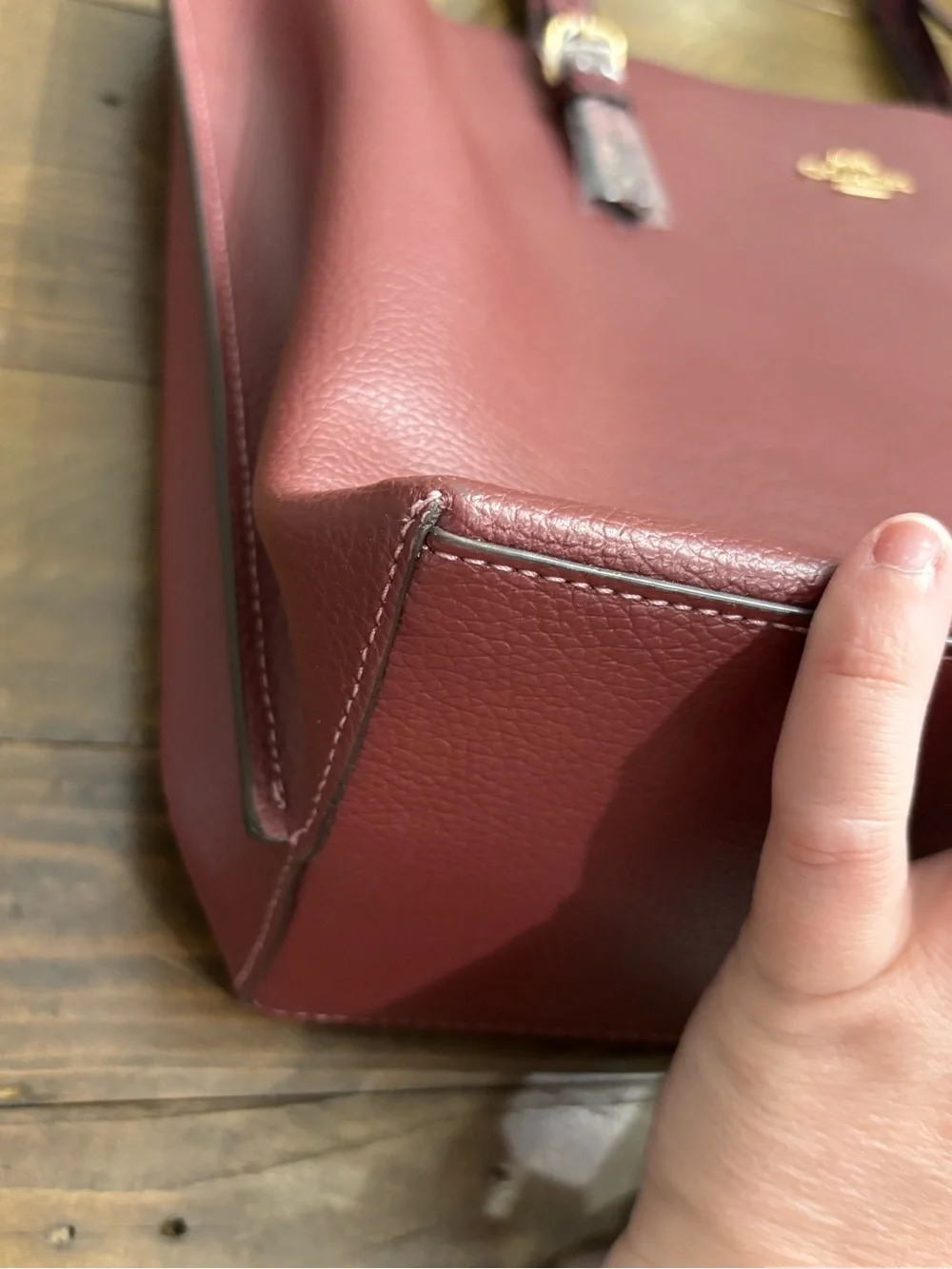 Coach Mollie Tote in Wine Red